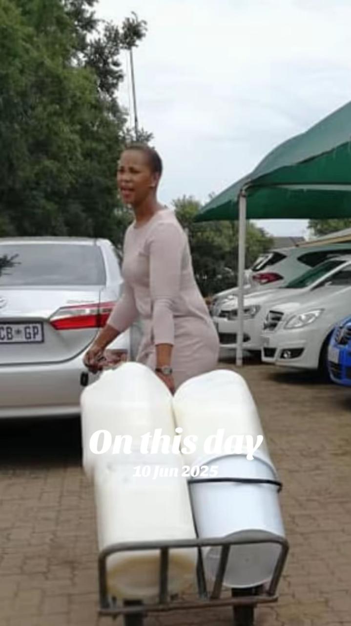 Mphathi moving supplies outdoors